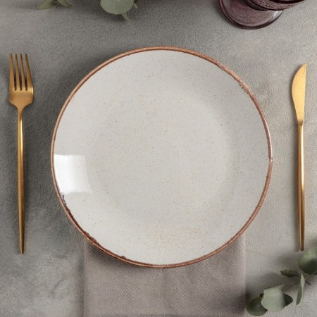 Plate plate Beige, D = 24 cm, beige color-1