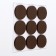 Laying furniture round tundra, d = 25 mm, 18 pcs., Polymer, brown