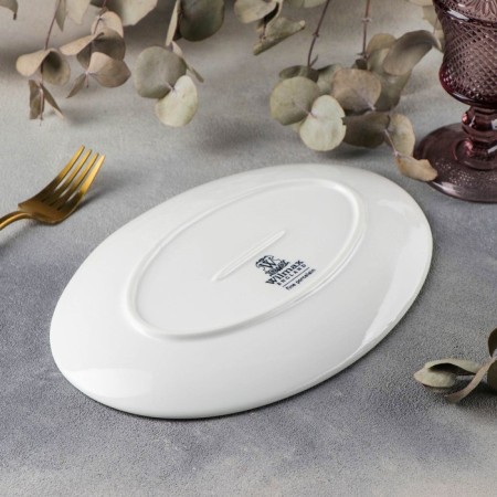 Oval porcelain oval porcelain olivia, 25.5 × 17 cm, white color-4