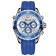 Men's watches, with a calendar, backlight, chronograph, D-4.3 cm, blue