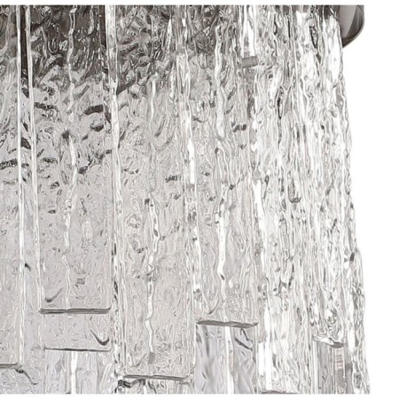 Ceiling chandelier Frostyle 6xe14 40W, size 40x40x28.5 cm, glossy nickel color-2