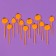 Pumpkin skewers, 12 pieces in a set, orange color