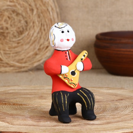 Souvenir "Man with a balalaika", 6 × 7 × 12 cm, Kargopol toy-5