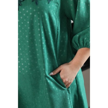 Female dress, size 54, green color-11