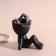 Interior item "Mr. Green on Chile" 9.5*6.7*9.5 black ceramics