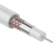 Бухта Кабель коаксиальный RG-59U, 75Ом, Cu/Al/Cu, 64%, 305м, INDOOR, белый REXANT