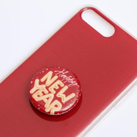 New Year's gift set, a case for a phone with a Happy New Year holder, on the iPhone 7, 8 Plus-3