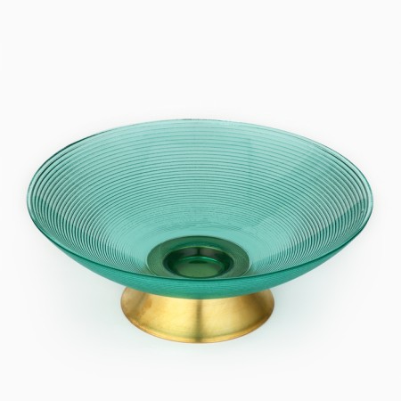 Serving dish "Fusion" on a metal leg, 24.5 x 24.5 x 9 cm-1