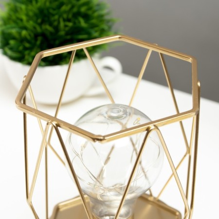 Night "Romb" LED from batteries 3haa gold 10.5x10.5x15.5 cm Risalux-4