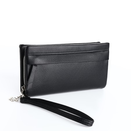 Women's wallet with lightning, black color