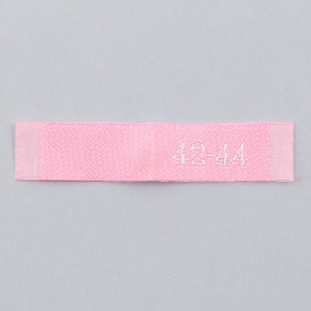 Textile strip "42-44", 5 x 1.1 cm, pink color-3