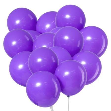 Latex ball 12 ", pastel, set 100 pcs., Lilac color-1