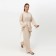 Women's costume (tunic, trousers) minku: casual collection beige color, size 54