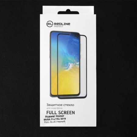 Protective glass Red Line for Huawei Honor 8a/8a Pro/Y6S 2019, Full Screen, Complete glue, black-5