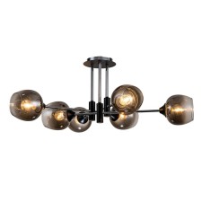 The lamp on the ESCADA rod, 1138/6P. 6x40W, e27, 800x800x360 mm, black/chrome color