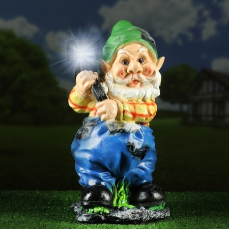 Garden Light "Dwarf with a lantern" 24x24x52cm