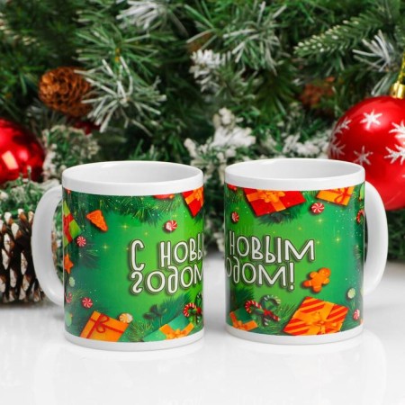 Sublimation mug "Happy New Year!", With application