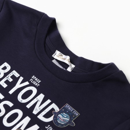 T -shirt for a boy, blue color, height 122 (6 g)-1
