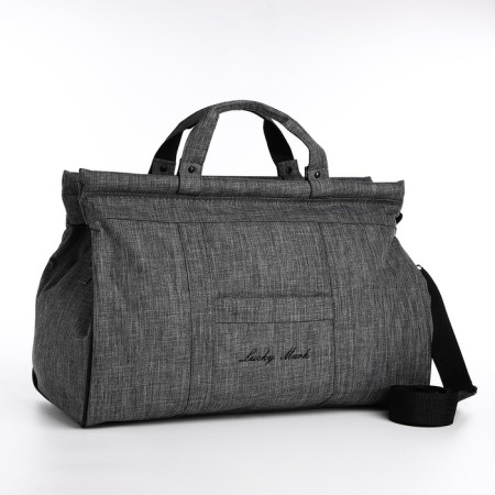 Road bag with lightning, external pocket, long belt, gray color