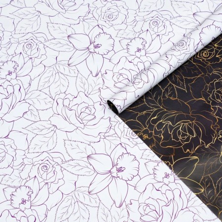 Glossy packaging paper "Magnolia", bilateral, 70 x 100 cm-1