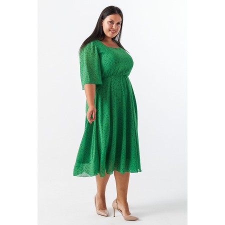 Women's dress, size 58, green color-3