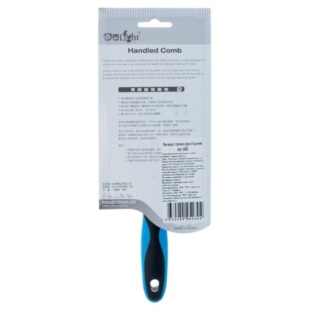 Delight comb, with rings, double-sided 24/37 teeth 25 mm, black and blue-4