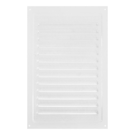 Ventilation grate Zein Lux RM2030, 200 x 300 mm, with a grid, metal, white-5