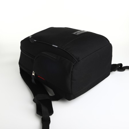Male backpack on lightning, rise, 2 side pockets, black color-4