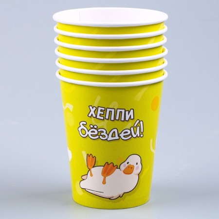 A set of paper dishes disposable ducks ”: 6 plates, 1 garland, 6 glasses, 6 caps-6