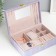 Casket to the leatherette for jewelry "Strips. Texture" Lilac Pearl 7.5x22x15 cm