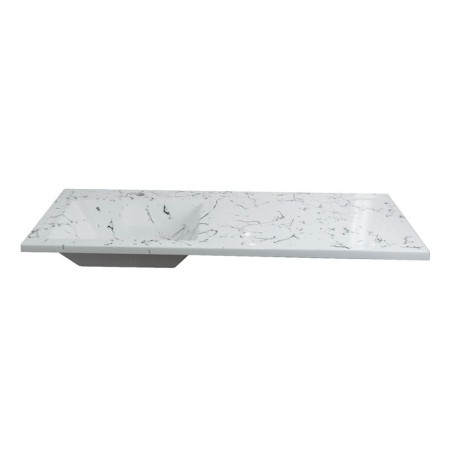 Sink over the Uperwood washing machine Marsal 120 cm, left, white marble-1