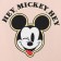 Shorted T -shirt "Hey Mickey" Mickey Mouse, pink color