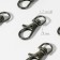 Metal carbine, 37 × 12 mm / 9 × 1.7 mm, 10 pcs, black nickel color