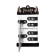 The shackles of Pecado BDSM, soft, with two straps, with eyelets, genuine leather, white-black