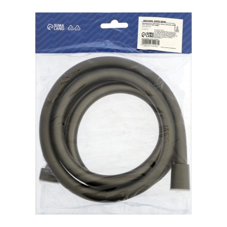 Shower hose Zein Z3645, 150 cm, brass nuts 1/2 ", PVC braid, graphite-5