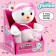 Soft toy "Bear Lappy" in pink
