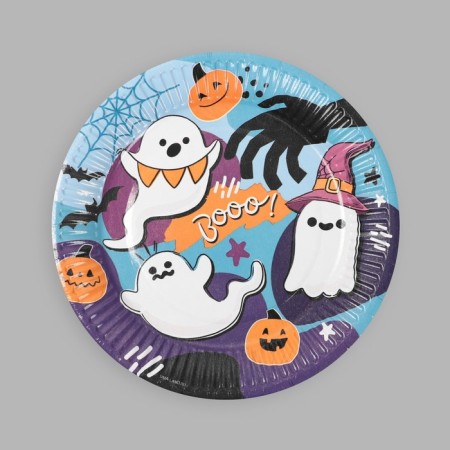 Disposable paper plate "Ghost", 18 cm, set 6 pcs.-2