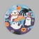 Disposable paper plate "Ghost", 18 cm, set 6 pcs.