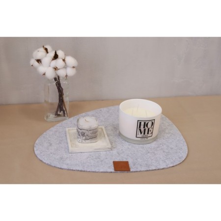 Serving napkin on the table "Gray", 33.5 × 38.4 cm, thickness 4 mm, color gray color-5