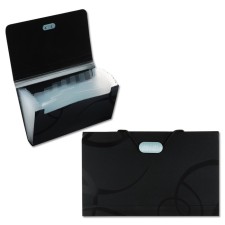 Elastic band A6, 12 departments, patterns, black
