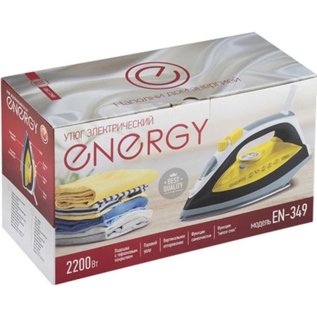 Iron Energy EN-349, 2200 W, Teflon sole, 330 ml, black and yellow-4