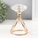 Summary metal, glass per 1 candle "Illusion of water" d = 3.5 cm gold 10x10x17 cm