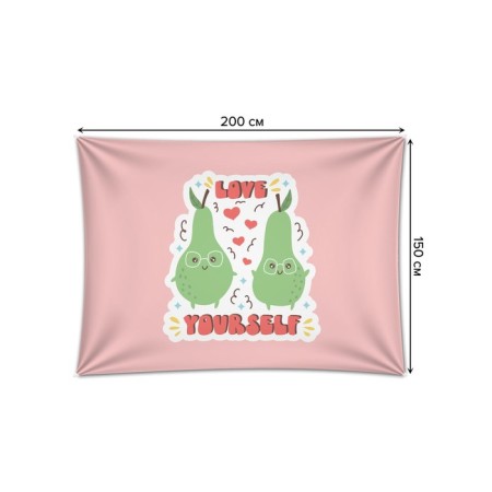 Decorative panel with photo printing "Funny pears", horizontal, size 150x200 cm-1