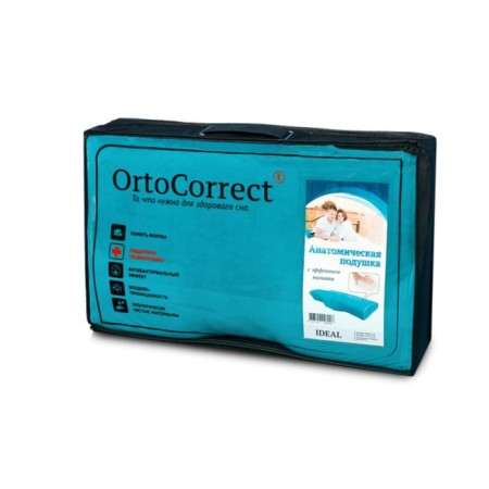 Ortopedic pillow with an OrtoCorrect IDEAL memory effect with a central P-shaped excavation 58x32-1