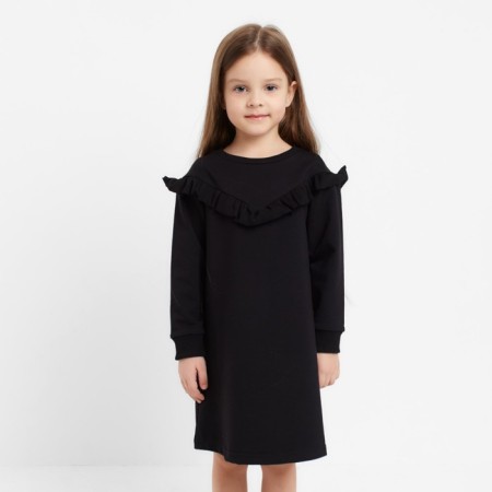 Dress with ruffles KAFTAN "BASIC Line" R.34 (122-128), black