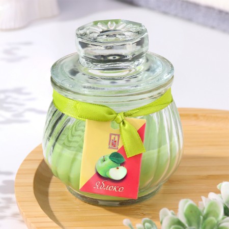 Aromatic “pot” candle 9x7.5cm, apple