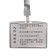 Horizontal badge carman (external 105 x 75mm), internal 97 x 66 mm, metal, silver, tape 40 cm