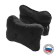 Pillow car bone, on the headrest, velor, black, rhombus, 16x24 cm