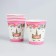 Set of dishes "Happy Birthday", unicorn, pink color