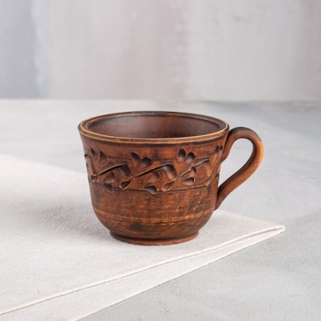 Cup "patterned" decor, red clay, 0.15 liters-1